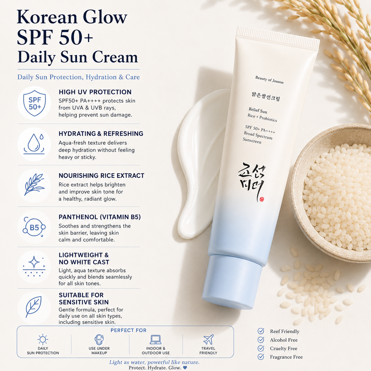 Korean Glow SPF 50+ Daily Sun Cream