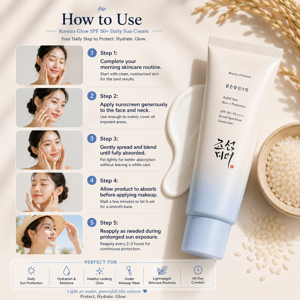 Korean Glow SPF 50+ Daily Sun Cream