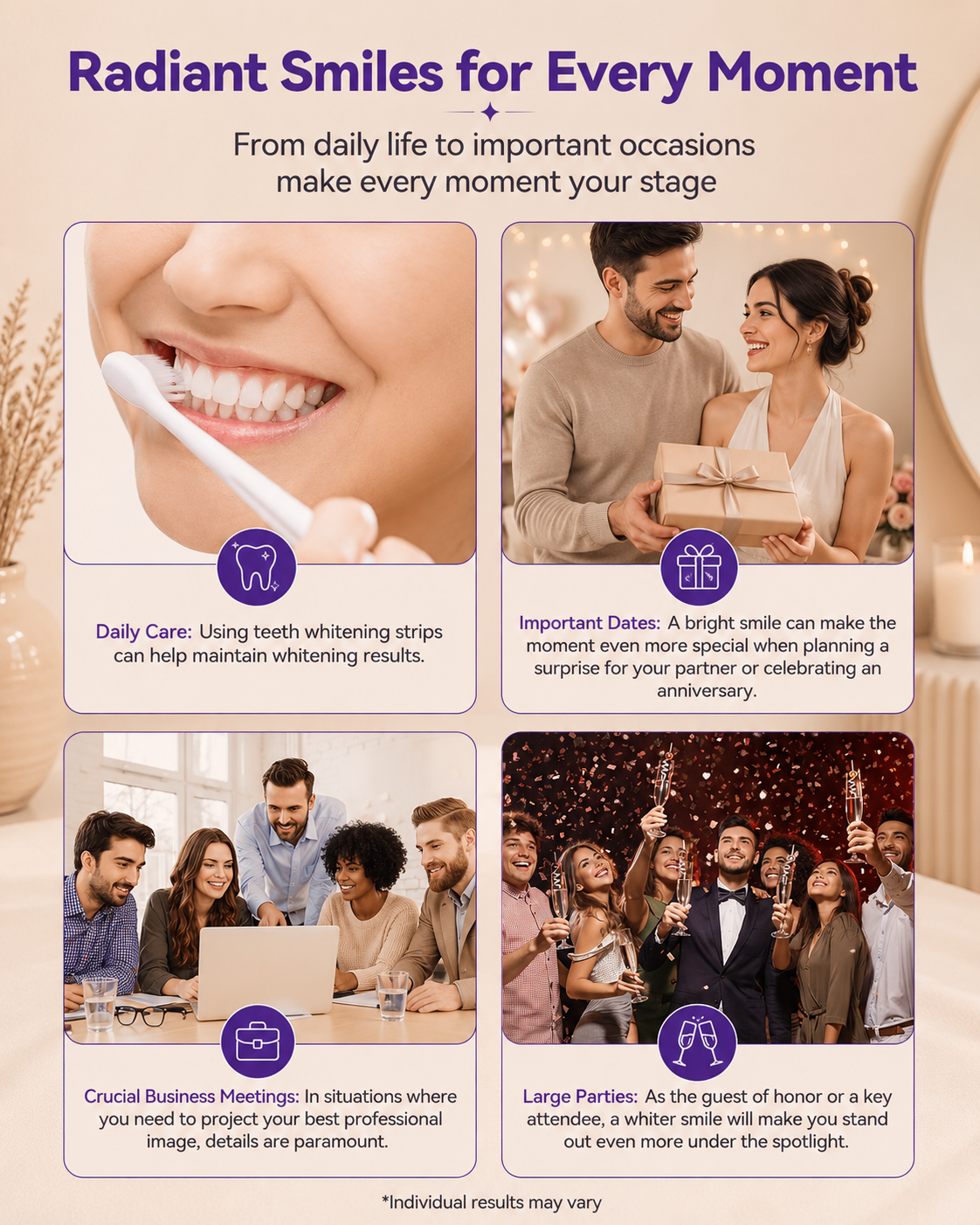 VioletGlow Whitening Strips