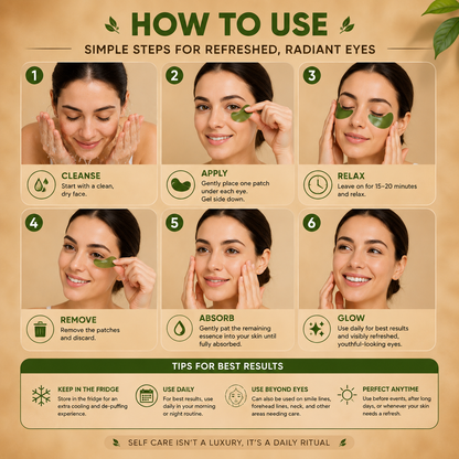 Green Tea Eye Renewal Patches – 30 Pairs