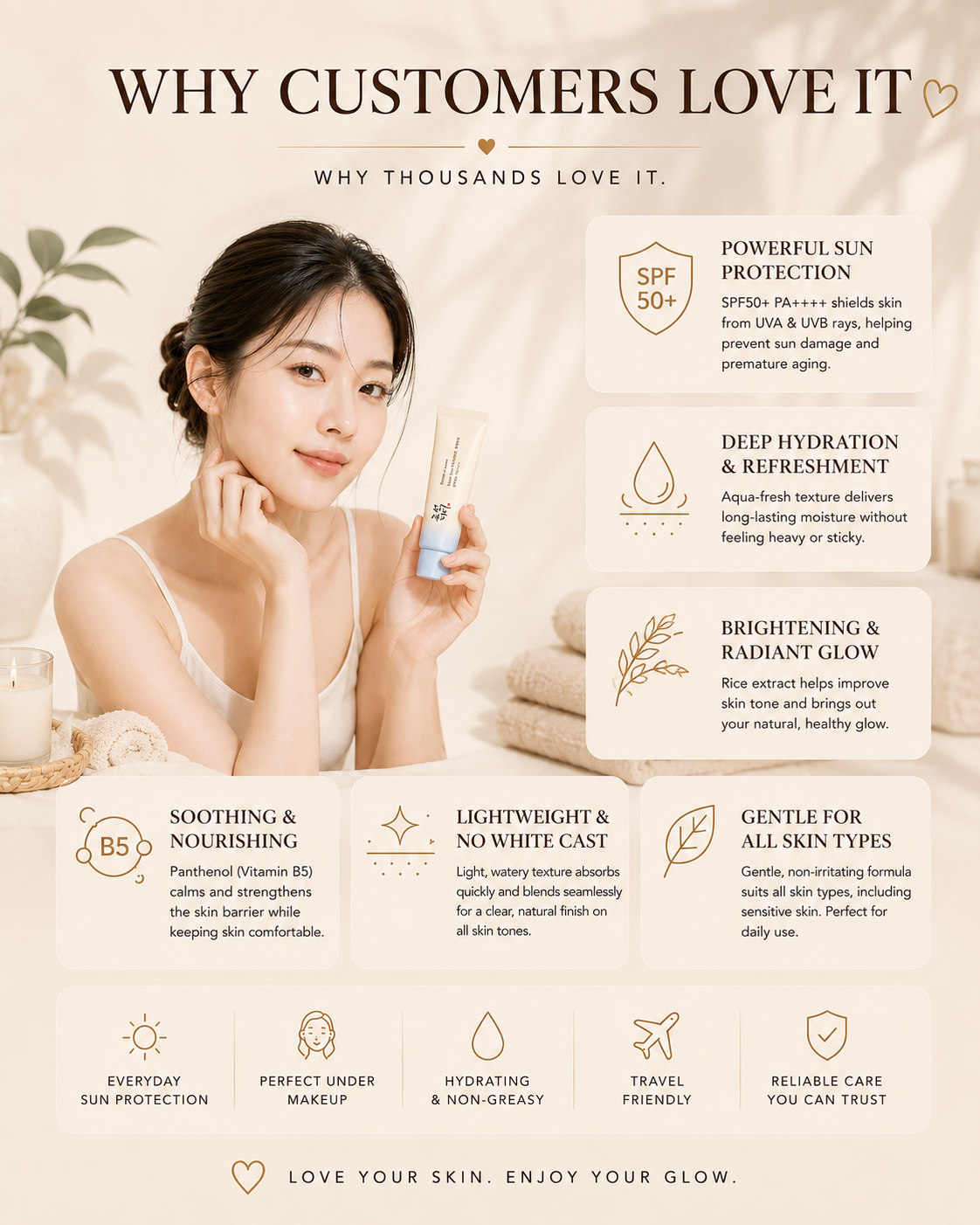 Korean Glow SPF 50+ Daily Sun Cream