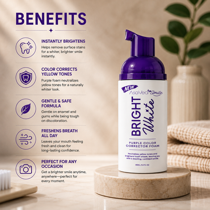 VioletGlow Whitening Foam