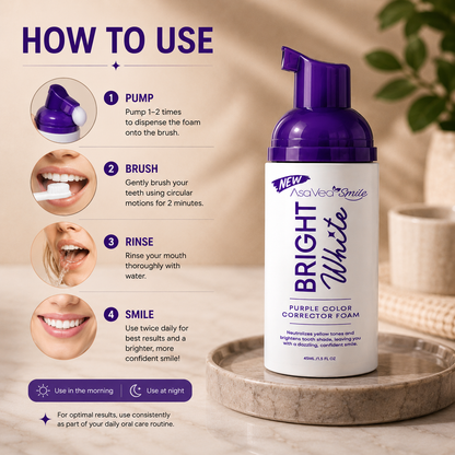 VioletGlow Whitening Foam