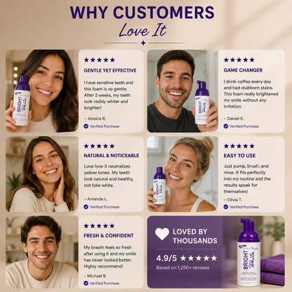 VioletGlow Whitening Foam
