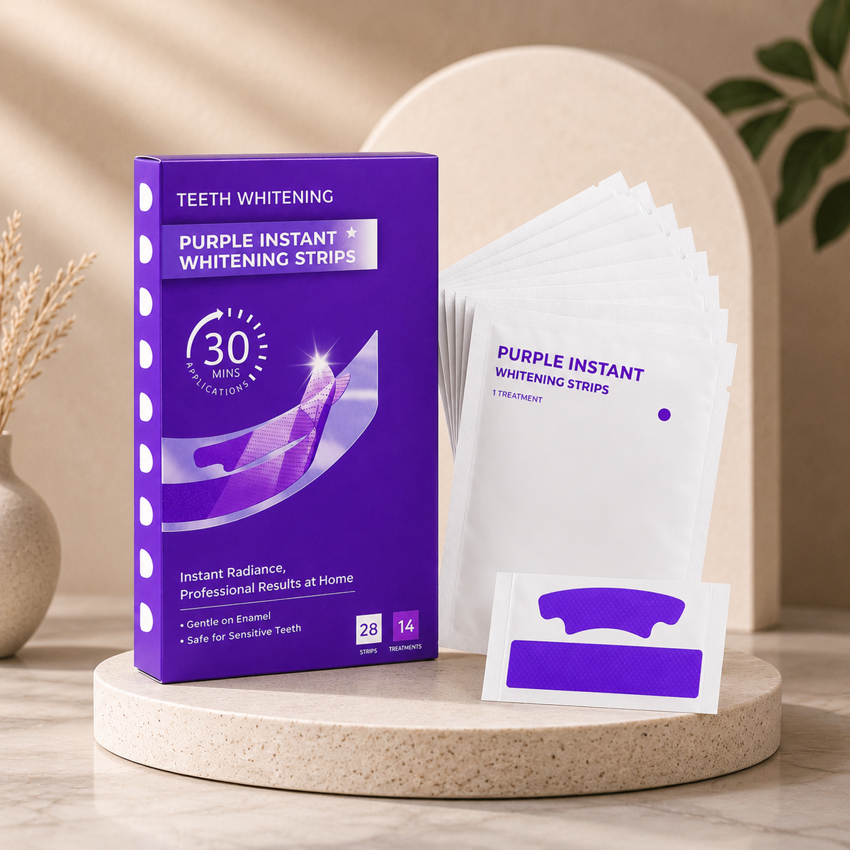 VioletGlow Whitening Strips